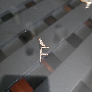 14K Yellow Gold And Diamond Elegant Gold Initial Pendant